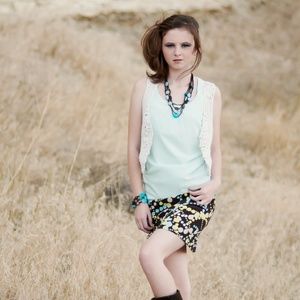 Sz 3 Jr Retro Polka Dot Short Skirt